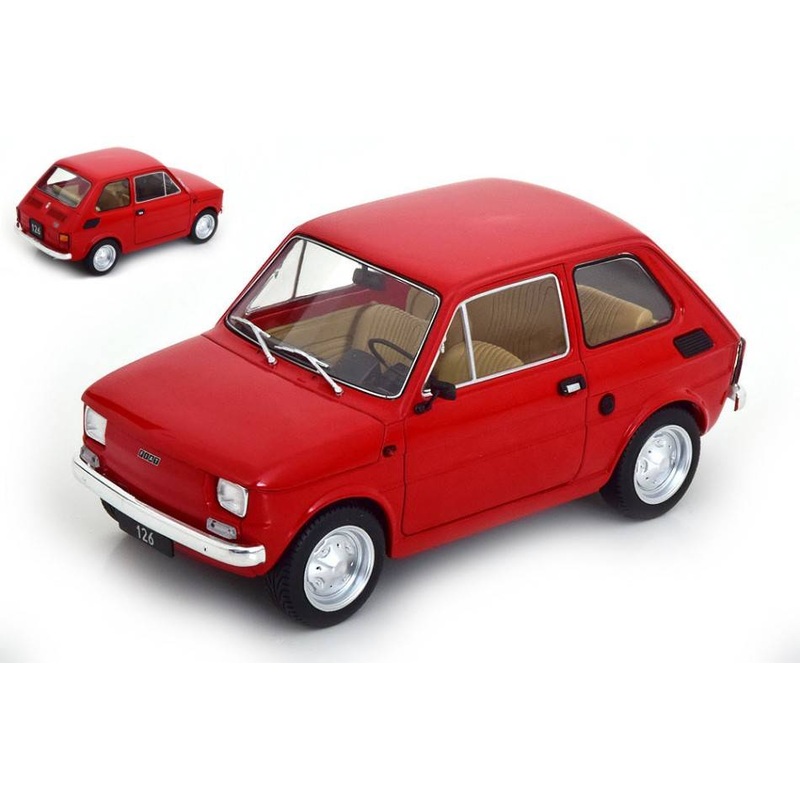 SCALE MODEL COMPATIBLE WITH FIAT 126 1972 RED 1:18 MODELCARGROUP MCG18323