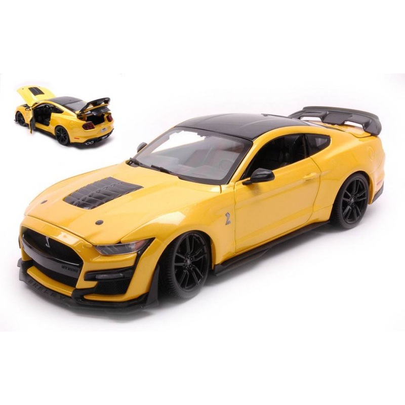 SCALE MODEL COMPATIBLE WITH FORD MUSTANG SHELBY GT500 2020 YELLOW 1:18 MAISTO MI31452Y