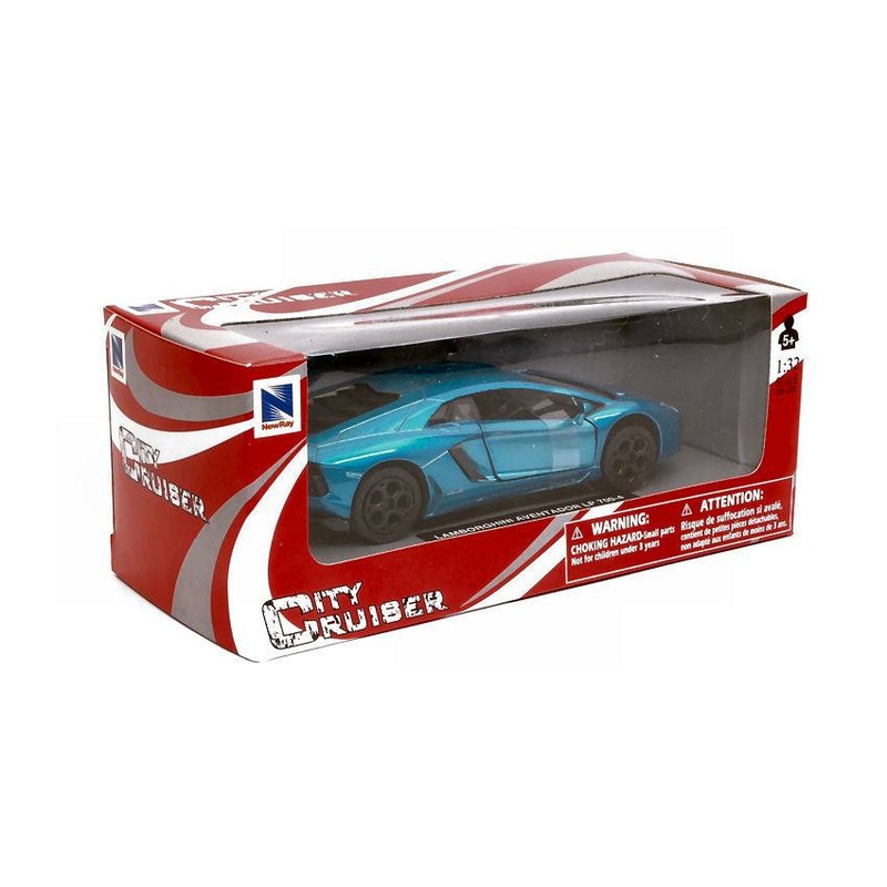SCALE MODEL COMPATIBLE WITH LAMBORGHINI AVENTADOR LP 700-4 TURQUOISE METALLIC 1:32 NEW RAY NY51493AT