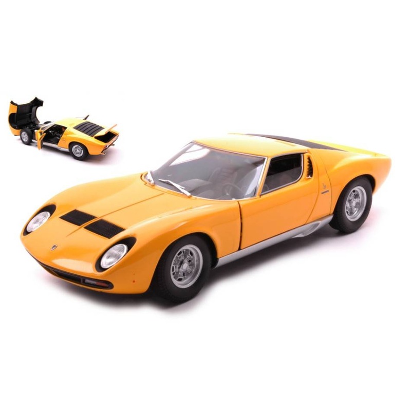 SCALE MODEL COMPATIBLE WITH LAMBORGHINI MIURA 1968 YELLOW 1:18 WELLY WE18017Y