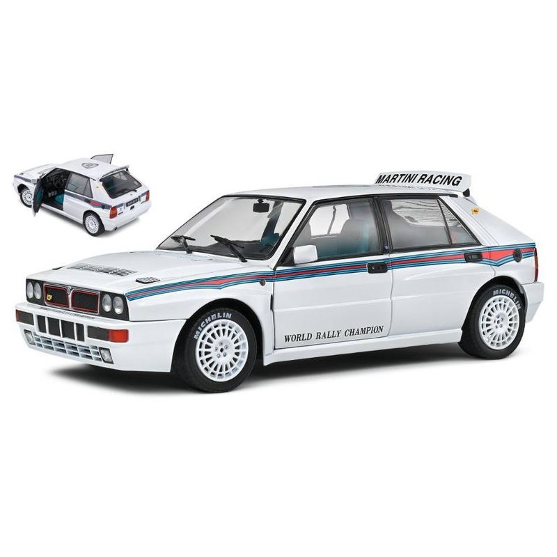 SCALE MODEL COMPATIBLE WITH LANCIA DELTA HF INTEGRALE EVO 1 MARTINI 6 1992 WHITE 1:18 SOLID SL1807804