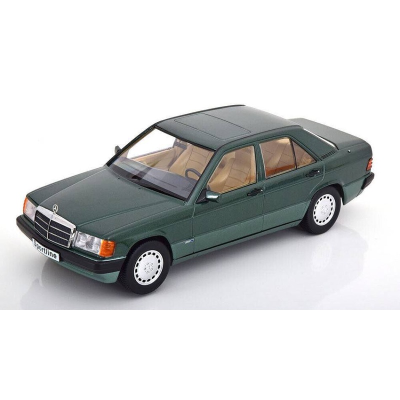 SCALE MODEL COMPATIBLE WITH MERCEDES 190E 2.3 SPORTLINE W201 GREEN 1:18 TRIPLE 9 T9-1800311