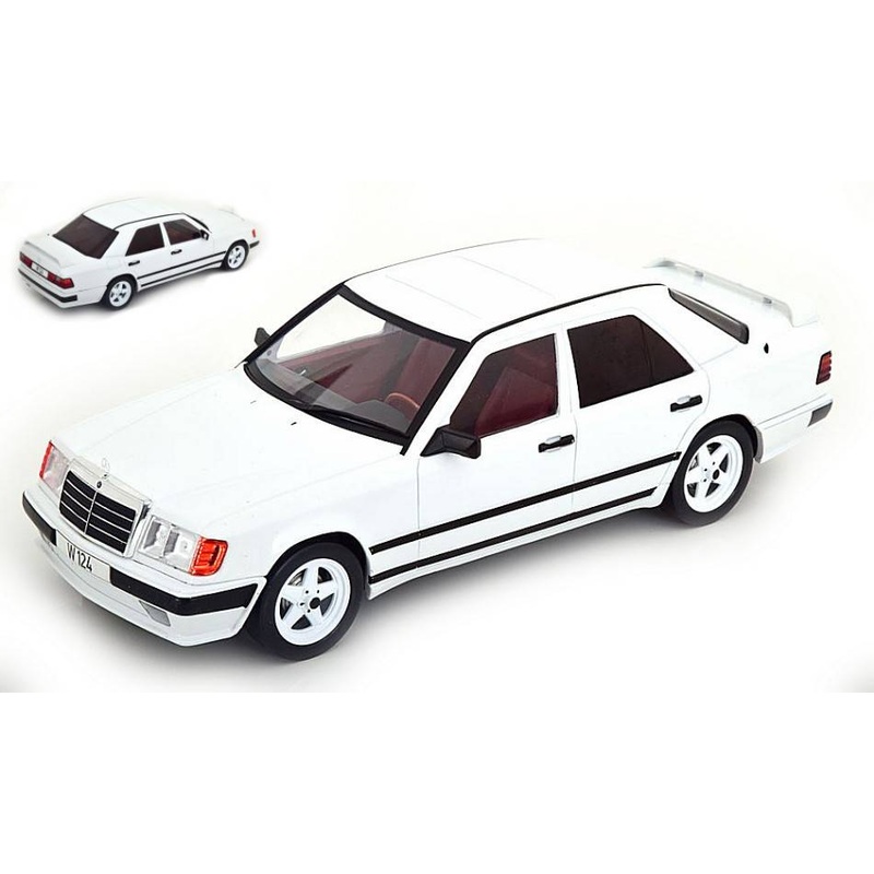SCALE MODEL COMPATIBLE WITH MERCEDES W124 TUNING 1986 WHITE 1:18 MODELCARGROUP MCG18343