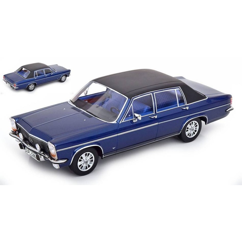 SCALE MODEL COMPATIBLE WITH OPEL DIPLOMAT B 1972 MET.DARK BLUE/MATT BLACK 1:18 MODELCARGROUP MCG18336