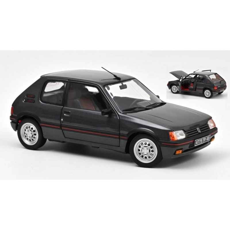 SCALE MODEL COMPATIBLE WITH PEUGEOT 205 GTi 1.6 1988 GRAPHITE GRAY 1:18 NOREV NV184845