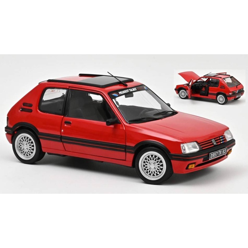 SCALE MODEL COMPATIBLE WITH PEUGEOT 205 GTi 1.9 PTS DECO 1991 VALLELUNGA RED 1:18 NOREV NV184846