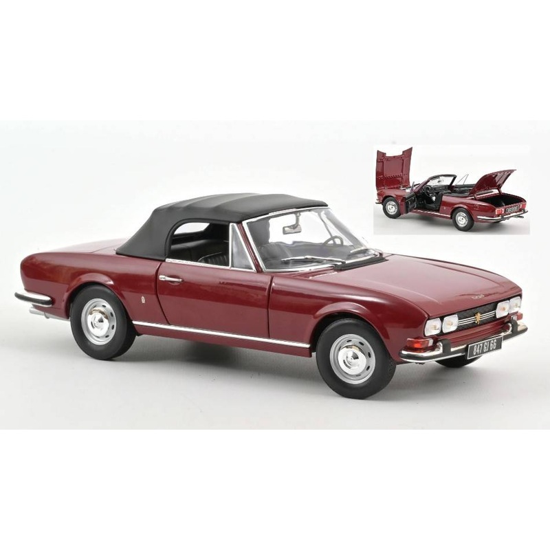 SCALE MODEL COMPATIBLE WITH PEUGEOT 504 CABRIOLET 1969 ANDALOU RED 1:18 NOREV NV184818