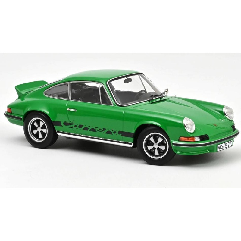 SCALE MODEL COMPATIBLE WITH PORSCHE 911 RS 1973 GREEN WITH BLACK DECO 1:18 NOREV NV187680