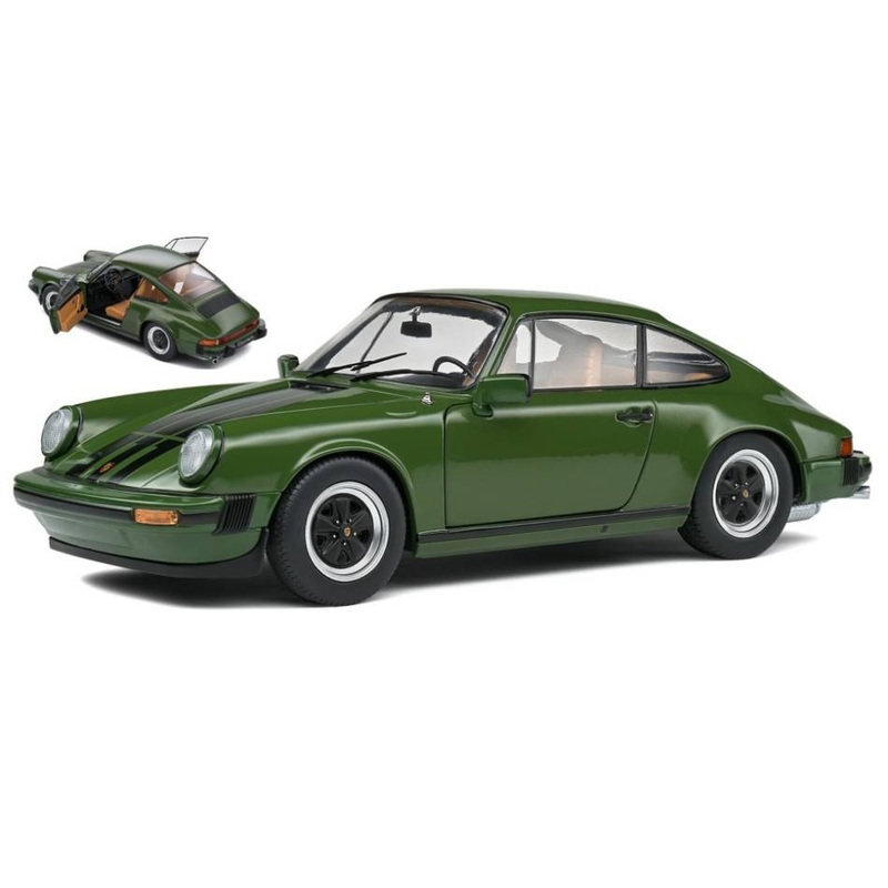 SCALE MODEL COMPATIBLE WITH PORSCHE 911 SC 1978 OLIVE GREEN 1:18 SOLID SL1802608