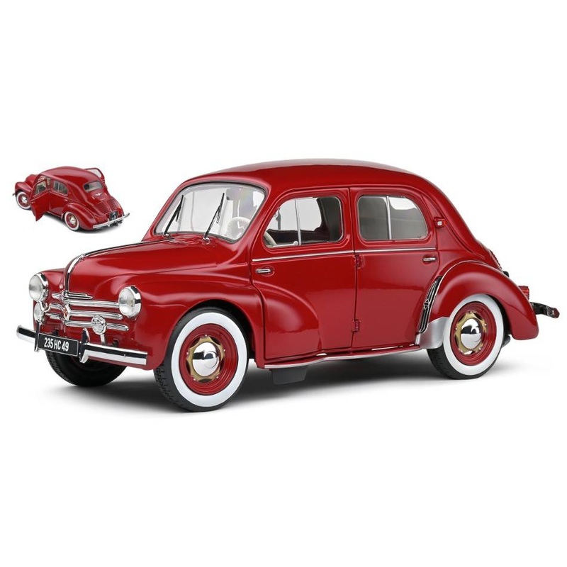 SCALE MODEL COMPATIBLE WITH RENAULT 4CV 1956 RED 1:18 SOLID SL1806606