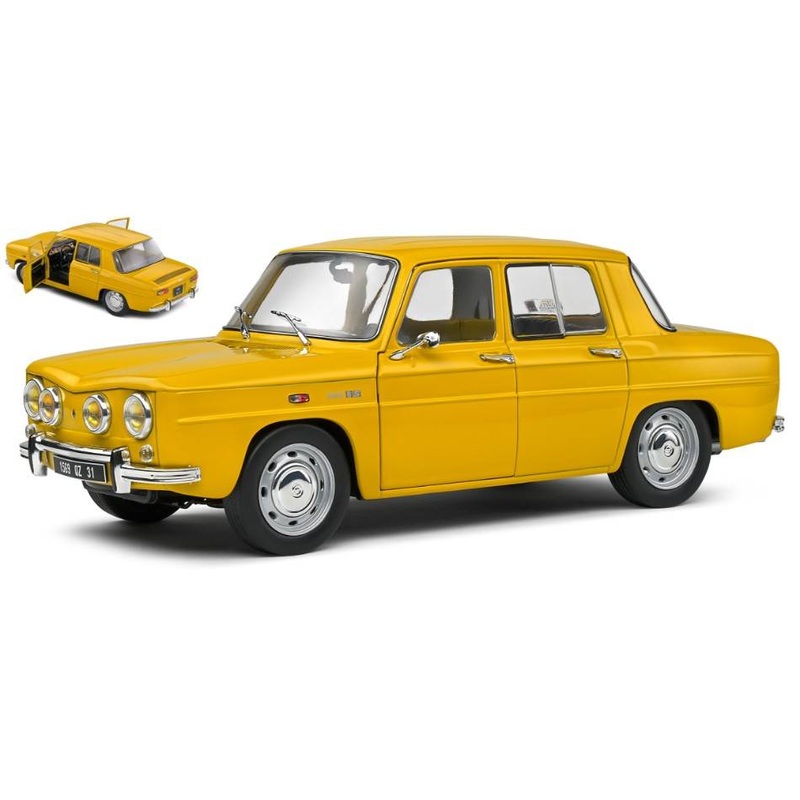 SCALE MODEL COMPATIBLE WITH RENAULT 8 S 1968 YELLOW 1:18 SOLID SL1803609