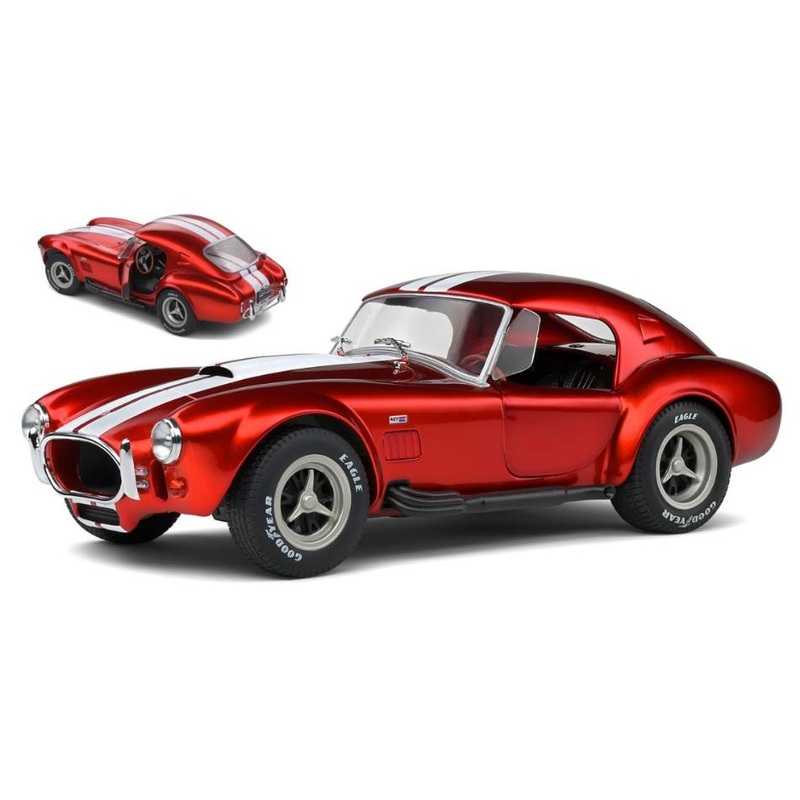 SCALE MODEL COMPATIBLE WITH SHELBY COBRA 427 S/C MKII SPIDER HARD-TOP 1965 MET.RED 1:18 SOLID SL1804909