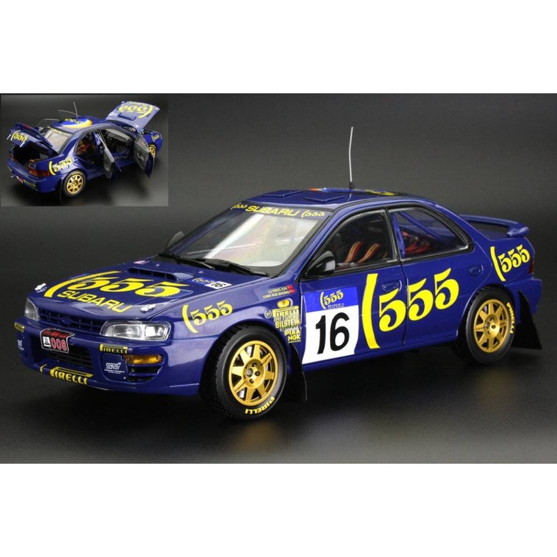 SCALE MODEL COMPATIBLE WITH SUBARU IMPREZA 555 N.16 HONG KONG-BEJING RALLY 1995 MON NING JUN 1:18 SUNSTAR SS5527