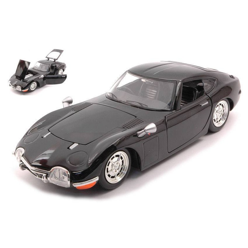 SCALE MODEL COMPATIBLE WITH TOYOTA 2000 GT BLACK 1:24 JADA TOYS JADA30447BK