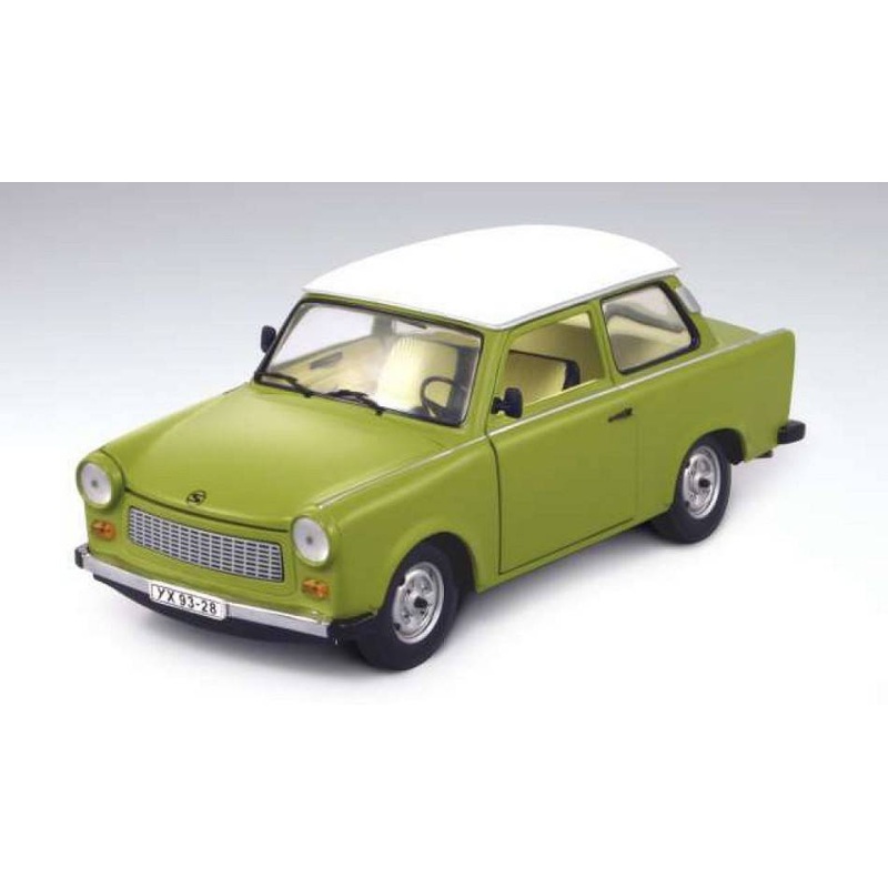SCALE MODEL COMPATIBLE WITH TRABANT 601 GREEN W/WHITE ROOF 1:18 SUNSTAR SS4289