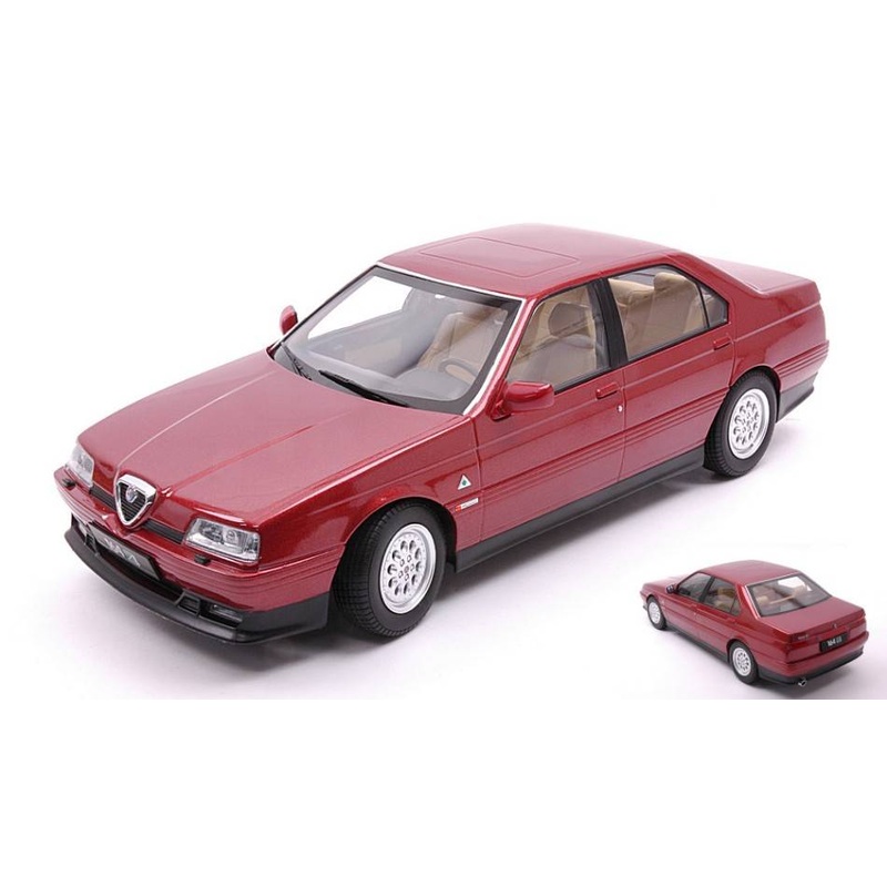 SCALE MODEL COMPATIBLE WITH ALFA ROMEO 164 Q4 1994 RED METALLIC/BEIGE INTERIOR 1:18 TRIPLE 9 T9-1800324
