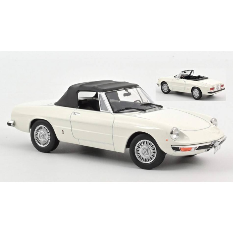 SCALE MODEL COMPATIBLE WITH ALFA ROMEO 2000 SPIDER 1978 WHITE 1:18 NOREV NV187882