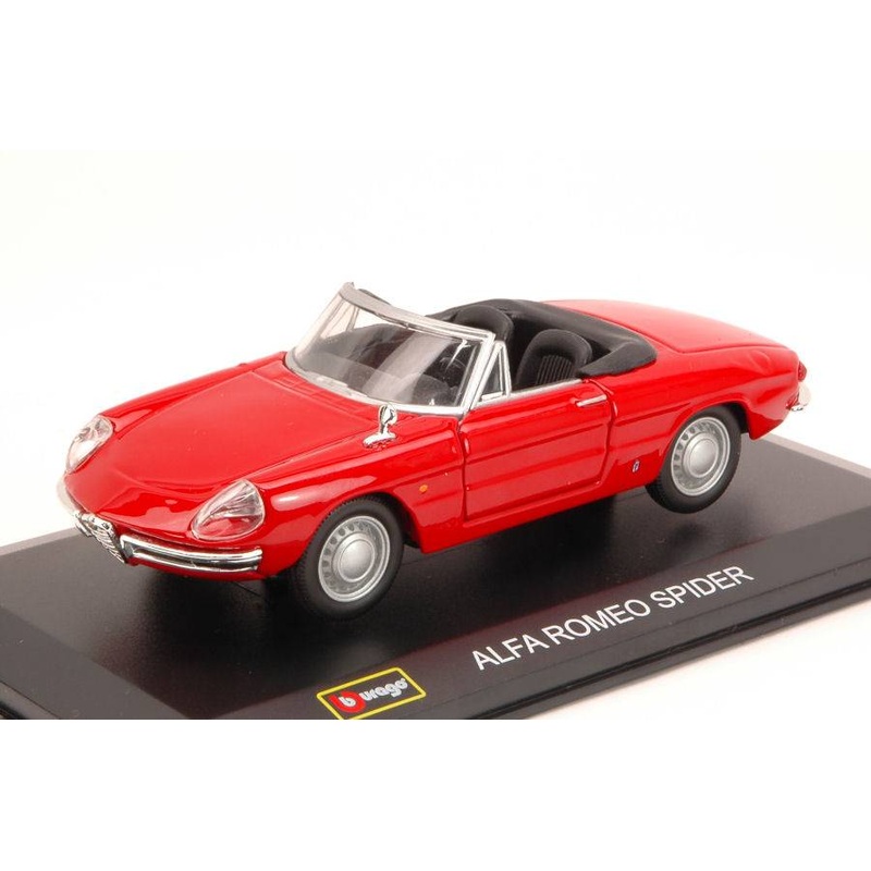 SCALE MODEL COMPATIBLE WITH ALFA ROMEO SPIDER "DUETTO OSSO DI SPIIA" 1966 RED 1:32 BURAGO BU43211R