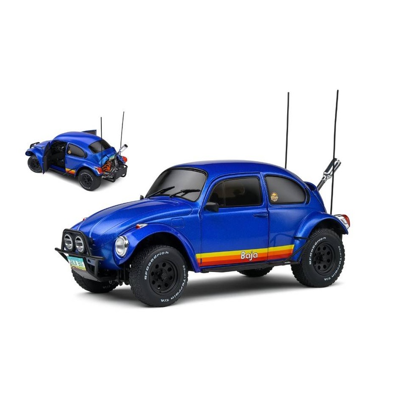 SCALE MODEL COMPATIBLE WITH BEETLE BAJA 1975 METALLIC BLUE 1:18 SOLID SL1809601