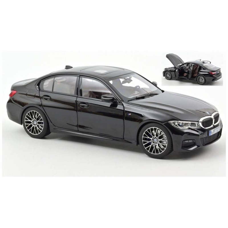 SCALE MODEL COMPATIBLE WITH BMW 330i 2019 BLACK METALLIC 1:18 NOREV NV183277