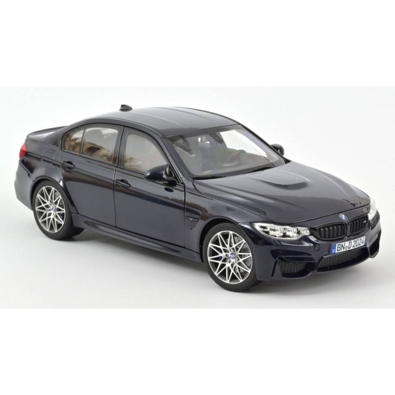 SCALE MODEL COMPATIBLE WITH BMW M3 COMPETITION 2017 BLUE METALLIC 1:18 NOREV NV183236