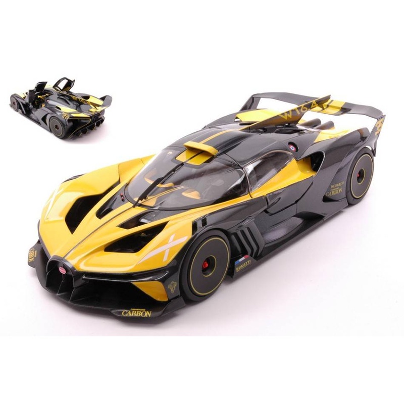 SCALE MODEL COMPATIBLE WITH BUGATTI BOLIDE YELLOW 1:18 BURAGO BU11047Y