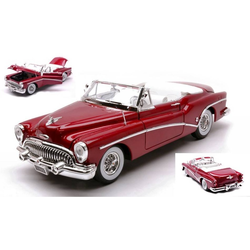 SCALE MODEL COMPATIBLE WITH BUICK SKYLARK CONVERTIBLE METALLIC RED 1:18 MOTORMAX MTM73129R
