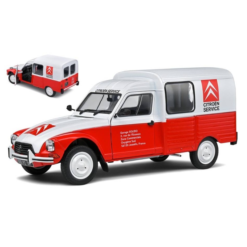 SCALE MODEL COMPATIBLE WITH CITROEN ACADIANE CITROEN ASSISTANCE 1984 WHITE 1:18 SOLID SL1800407