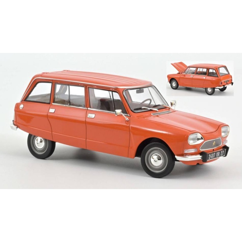 SCALE MODEL COMPATIBLE WITH CITROEN AMI 8 1975 ORANGE 1:18 NOREV NV181674