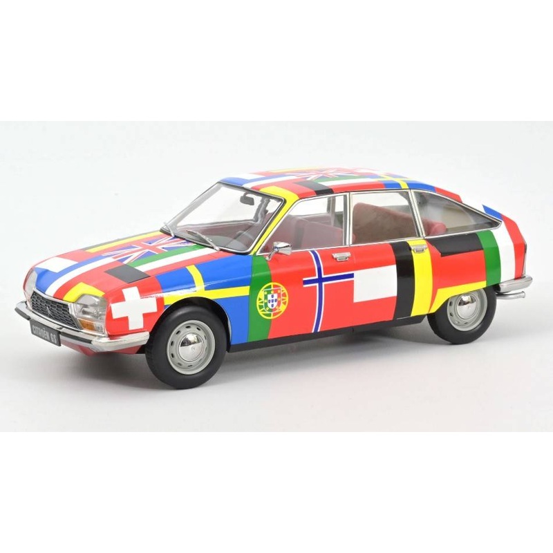 SCALE MODEL COMPATIBLE WITH CITROEN GS 1972 FLAGS - 2nd RELEASE 1:18 NOREV NV181667