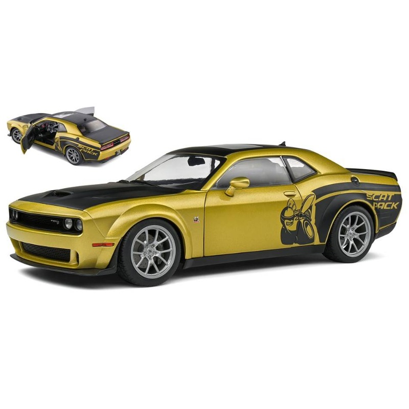 SCALE MODEL COMPATIBLE WITH DODGE CHALLENGER R/T PACK WIDEBODY STREETFIGHTER 2020 GOLD 1:18 SOLID SL1805707