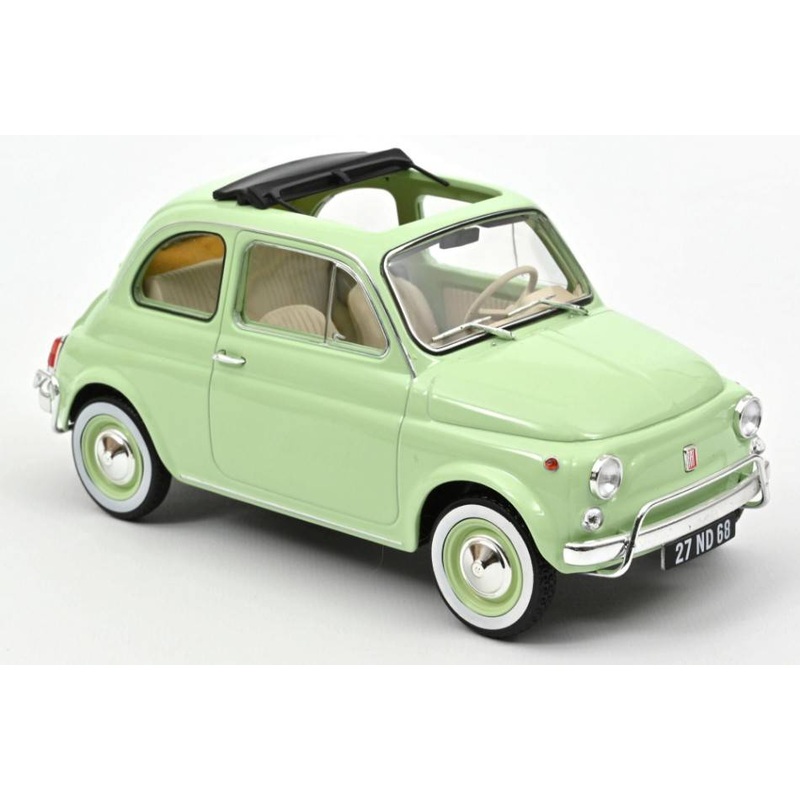 SCALE MODEL COMPATIBLE WITH FIAT 500 L 1968 LIGHT GREEN WITH SPECIAL BIRTH PACK 1:18 NOREV NV187773