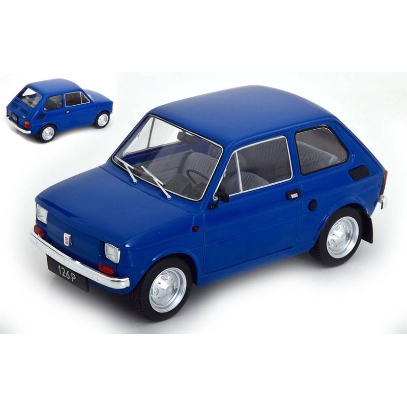 SCALE MODEL COMPATIBLE WITH FIAT-POLSKI 126 1972 BLUE 1:18 MODELCARGROUP MCG18324