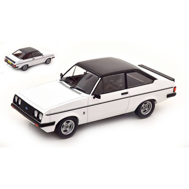 SCALE MODEL COMPATIBLE WITH FORD ESCORT MK II RS 200 WHITE/MATT BLACK 1:18 MODELCARGROUP MCG18248