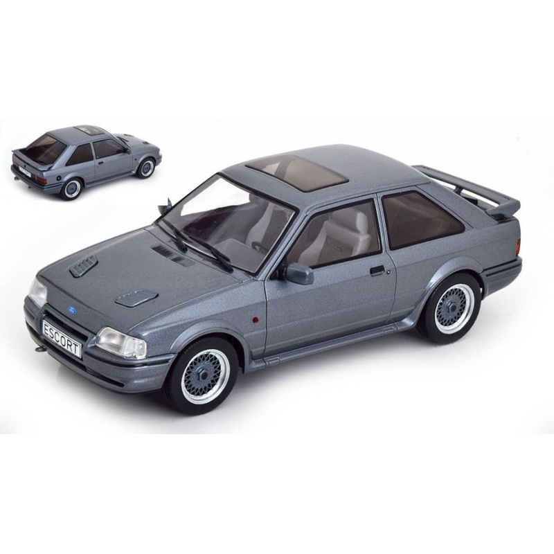 SCALE MODEL COMPATIBLE WITH FORD ESCORT MK IV RS TURBO S2 1990 MET.GREY 1:18 MODELCARGROUP MCG18272