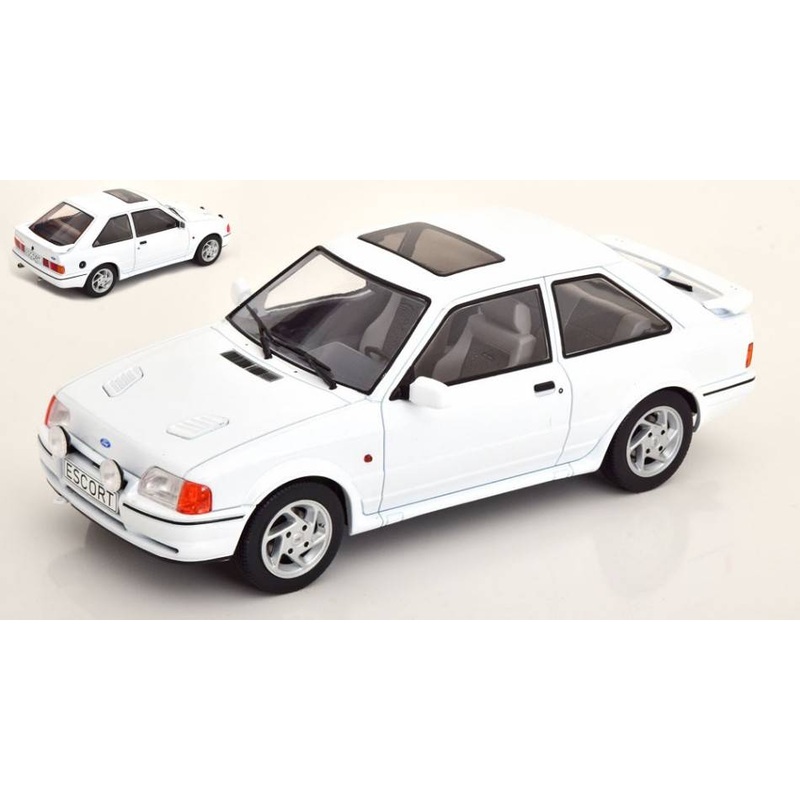 SCALE MODEL COMPATIBLE WITH FORD ESCORT MK IV RS TURBO S2 1990 WHITE 1:18 MODELCARGROUP MCG18271