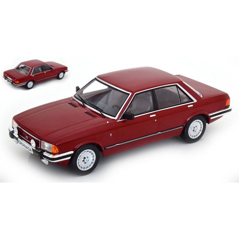 SCALE MODEL COMPATIBLE WITH FORD GRANADA MKII GHIA 1982 MET.DARK RED 1:18 MODELCARGROUP MCG18401