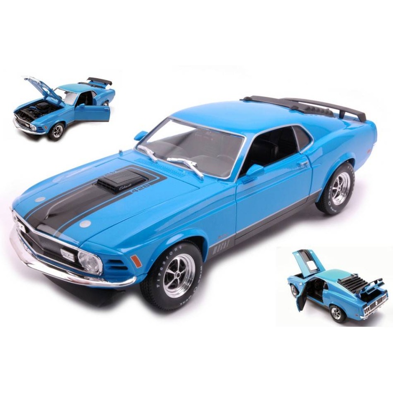 SCALE MODEL COMPATIBLE WITH FORD MUSTANG MACH 1 1970 BLUE 1:18 MAISTO MI31453B