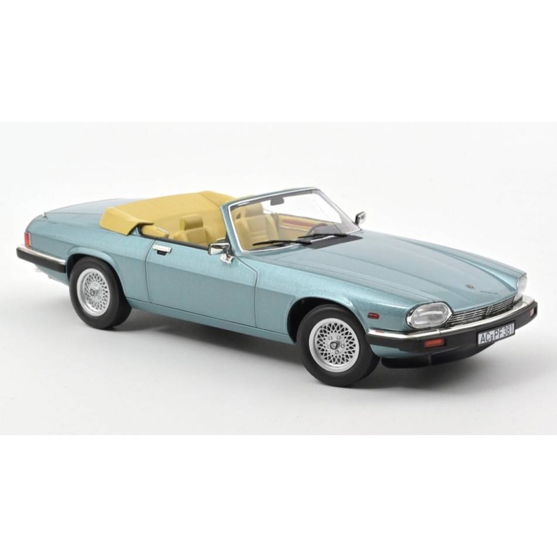 SCALE MODEL COMPATIBLE WITH JAGUAR XJ-S 5.3 HECONVERTIBLE 1988 LIGHT BLUE METALLIC 1:18 NOREV NV182635
