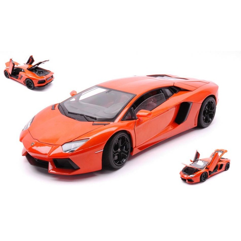 SCALE MODEL COMPATIBLE WITH LAMBORGHINI AVENTADOR LP700 2011 ORANGE ARGOS 1:18 WELLY WE18041O