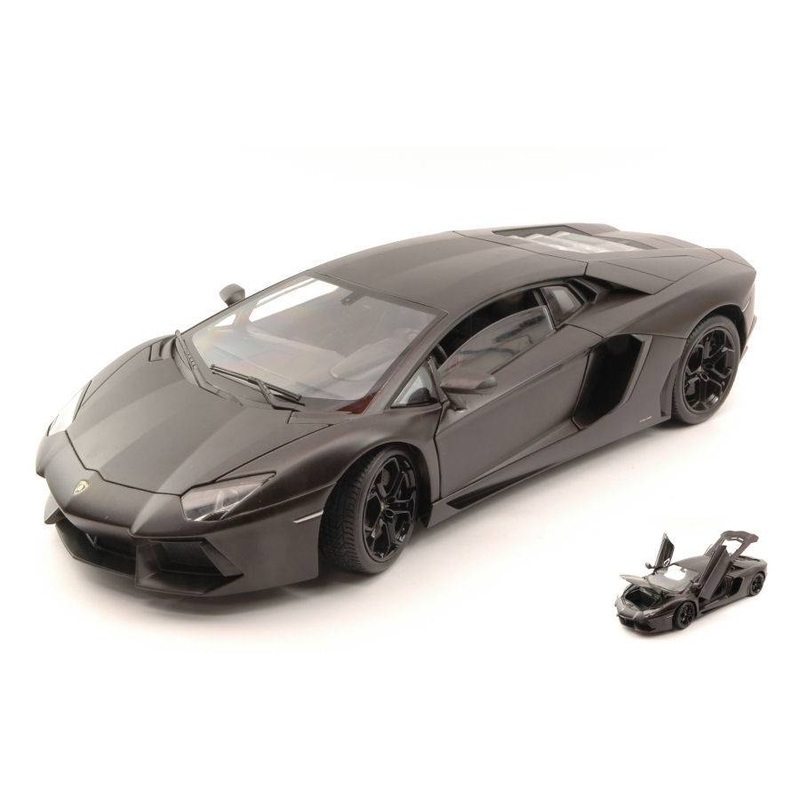 SCALE MODEL COMPATIBLE WITH LAMBORGHINI AVENTADOR LP700-4 2011 MATT BLACK 1:18 WELLY WE8041BK