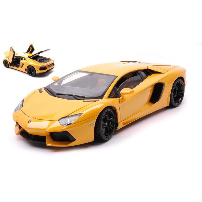 SCALE MODEL COMPATIBLE WITH LAMBORGHINI AVENTADOR LP700-4 2011 YELLOW 1:18 WELLY WE18041Y