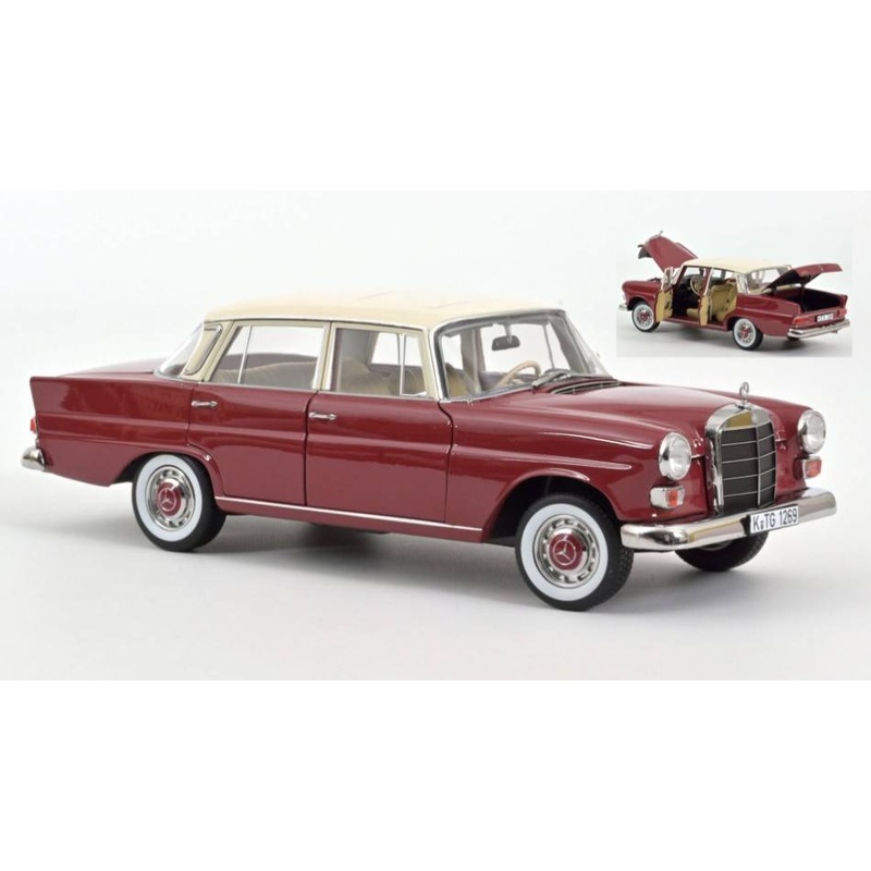 SCALE MODEL COMPATIBLE WITH MERCEDES 200 1966 RED 1:18 NOREV NV183706