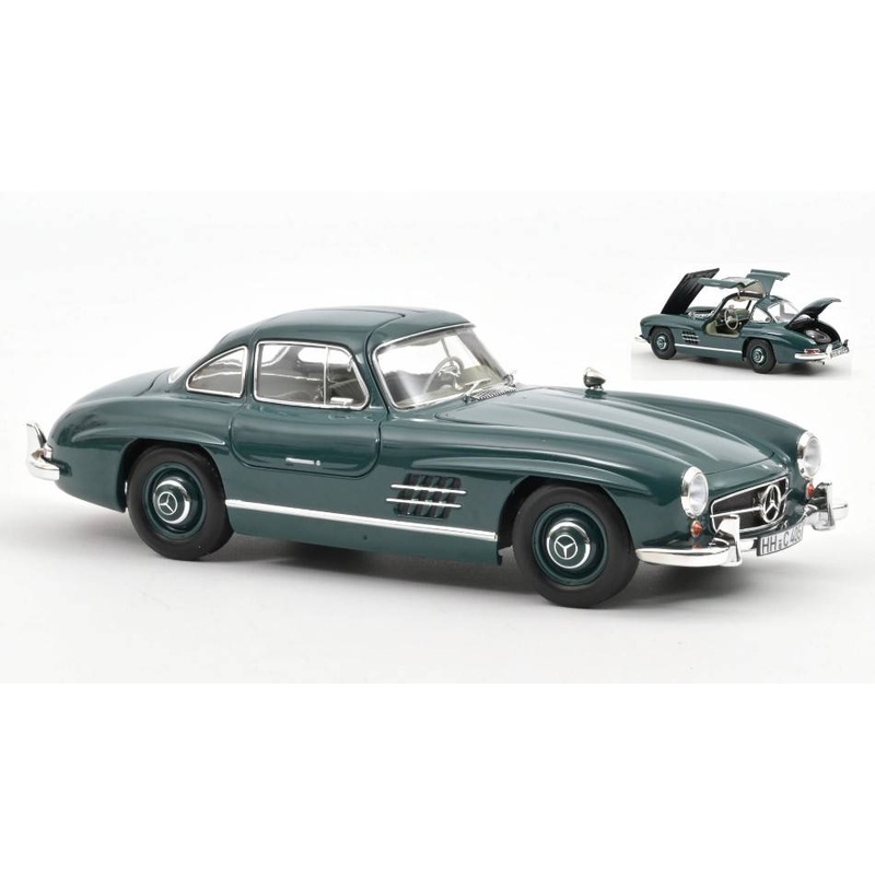 SCALE MODEL COMPATIBLE WITH MERCEDES 300 SL 1954 GREEN 1:18 NOREV NV183851