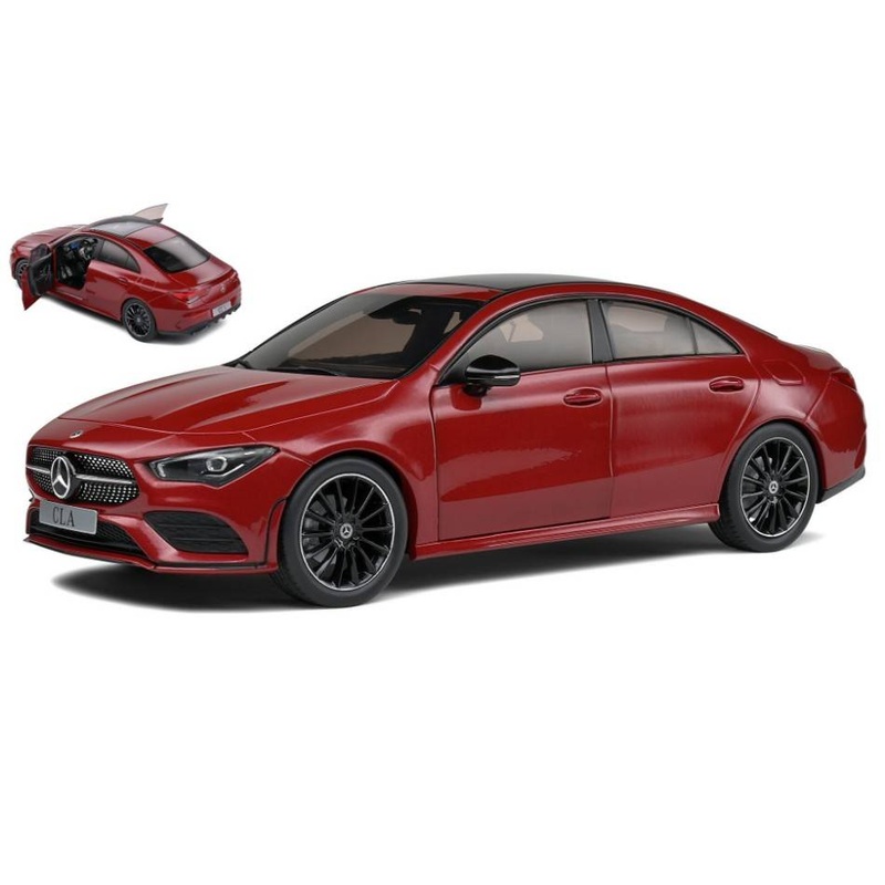 SCALE MODEL COMPATIBLE WITH MERCEDES CLA C118 COUPE AMG LINE 2019 RED PATAGONIA 1:18 SOLID SL1803104