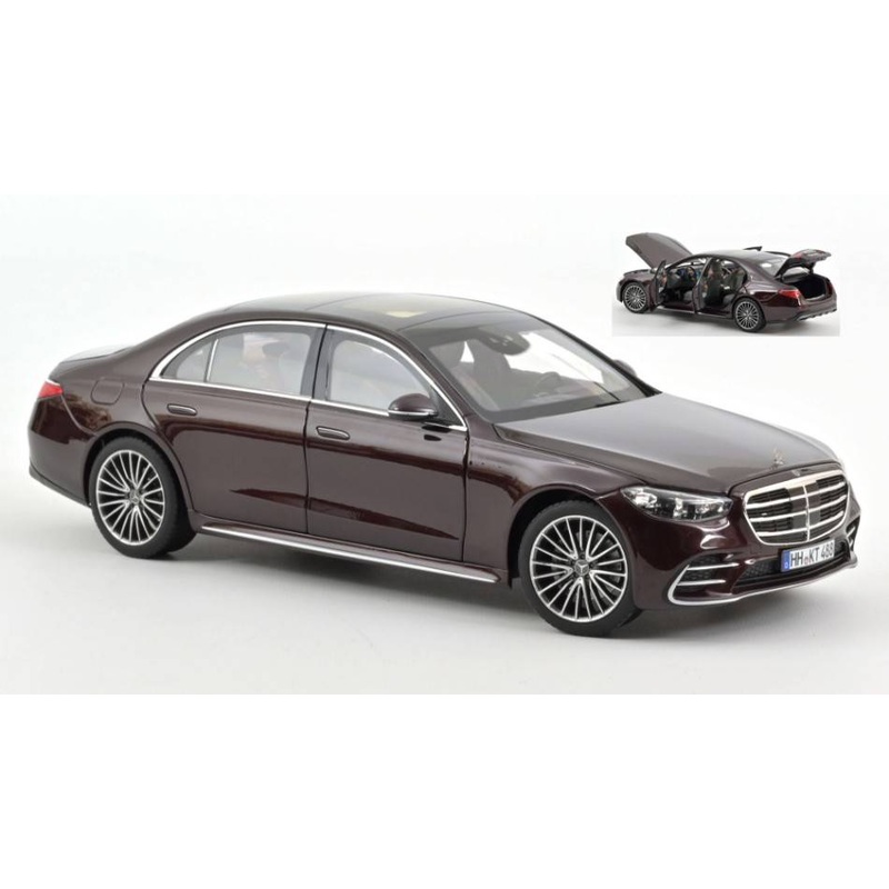SCALE MODEL COMPATIBLE WITH MERCEDES S-CLASS AMG-LINE 2021 RED METALLIC 1:18 NOREV NV183804