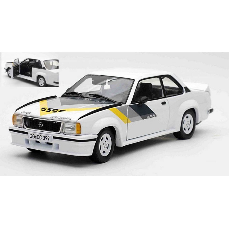 SCALE MODEL COMPATIBLE WITH OPEL ASCONA 400 1982 WHITE/YELLOW/GREY/BLACK 1:18 SUNSTAR SS5399