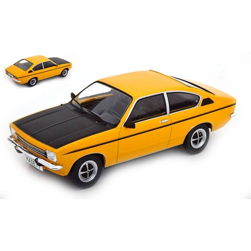 SCALE MODEL COMPATIBLE WITH OPEL KADETT C COUPE GT/E 1975 DARK YELLOW/BLACK 1:18 MODELCARGROUP MCG18191