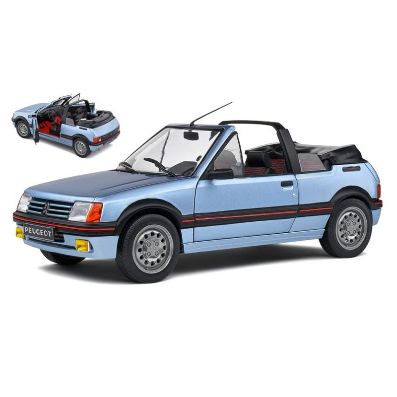 SCALE MODEL COMPATIBLE WITH PEUGEOT 205 CTI 1989 LIGHT BLUE 1:18 SOLID SL1806203