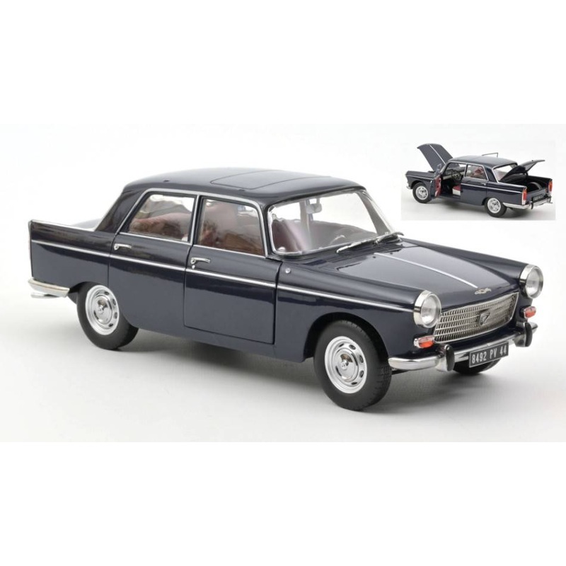 SCALE MODEL COMPATIBLE WITH PEUGEOT 404 1965 AMIRAL BLUE 1:18 NOREV NV184836